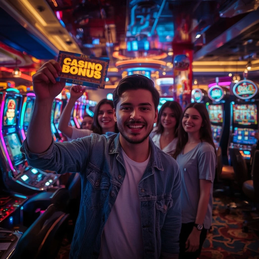una persona con un bono de CASINIA CASINO