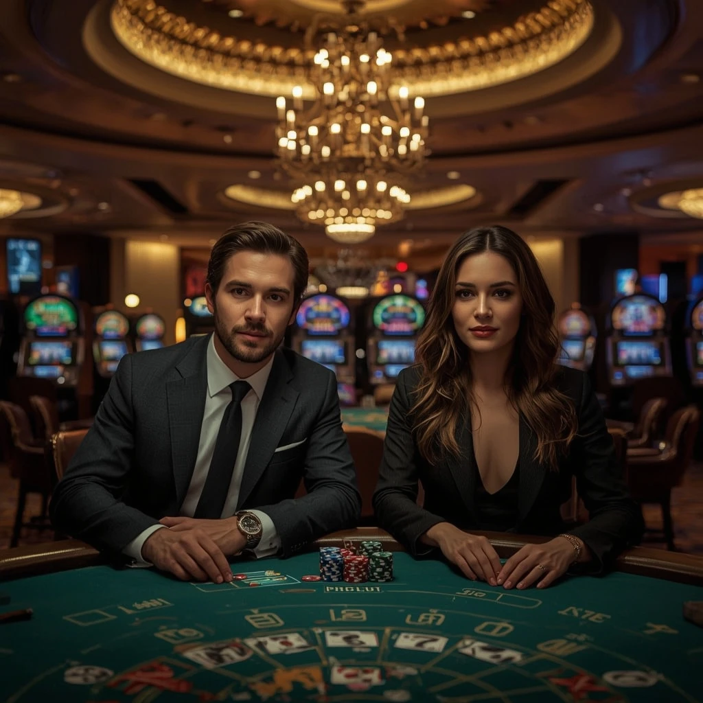 Dos jugadores de póker en CASINIA CASINO